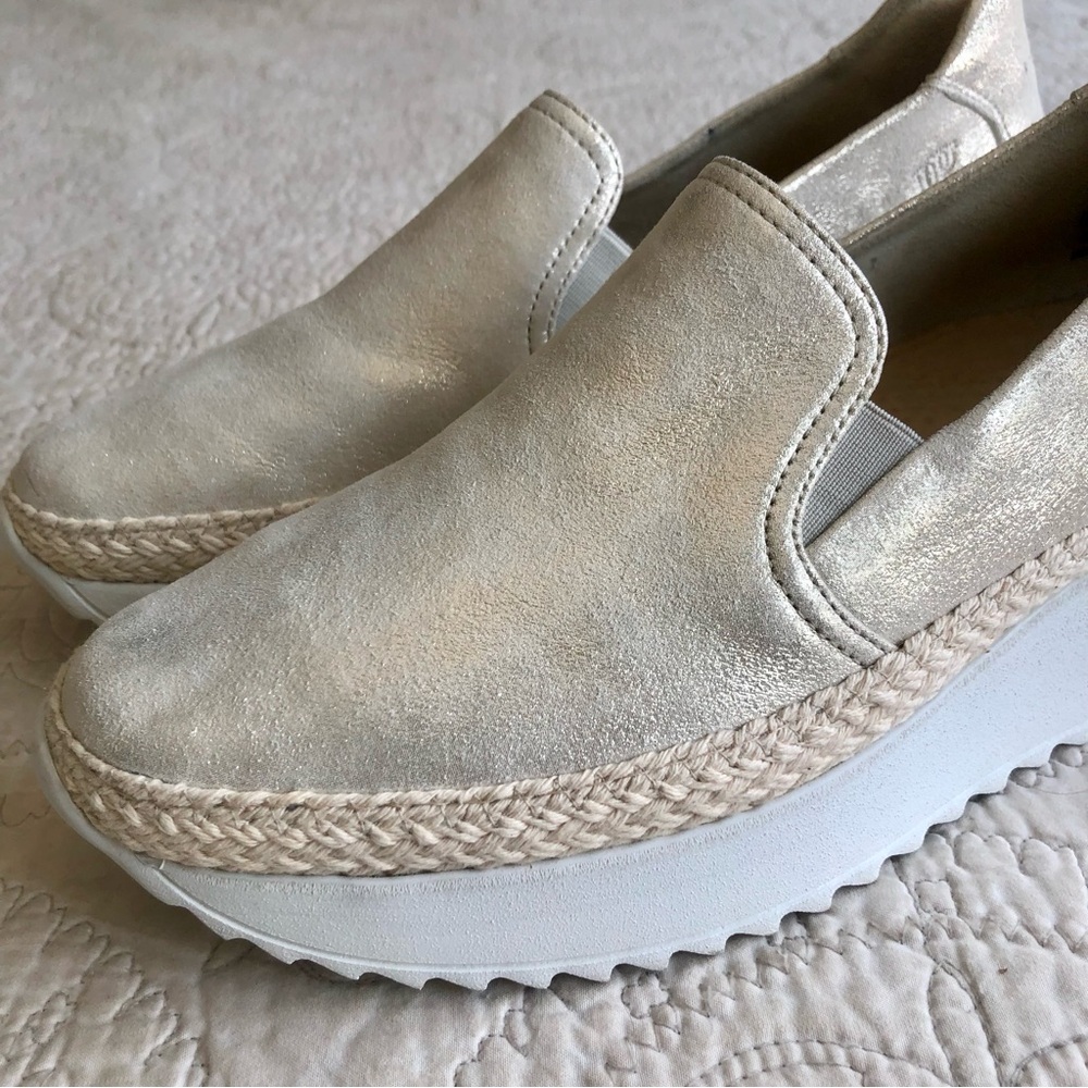 Paul Green metallic platform slip on sneakers | gold silver - Picture 4 of 8
